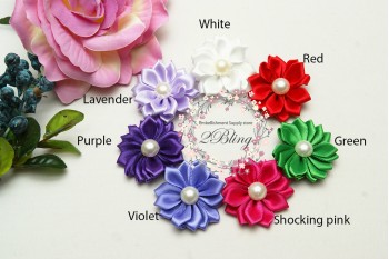 Satin Ribbon Flowers - PETITE (4cm), Pack of 3